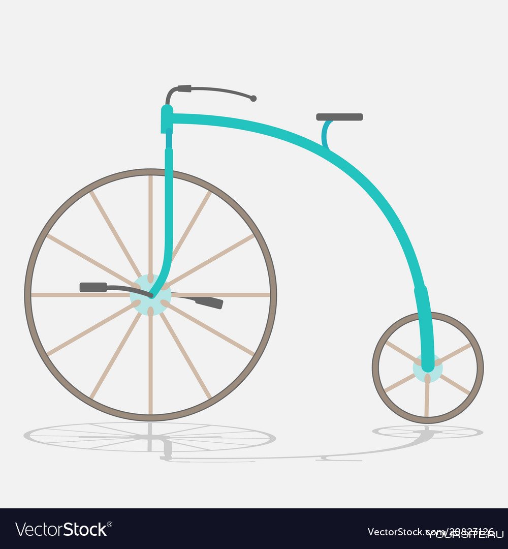 Ретро велосипед с большим колесом