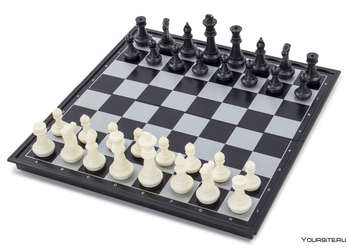 Шахматная доска с фигурами вид сверху