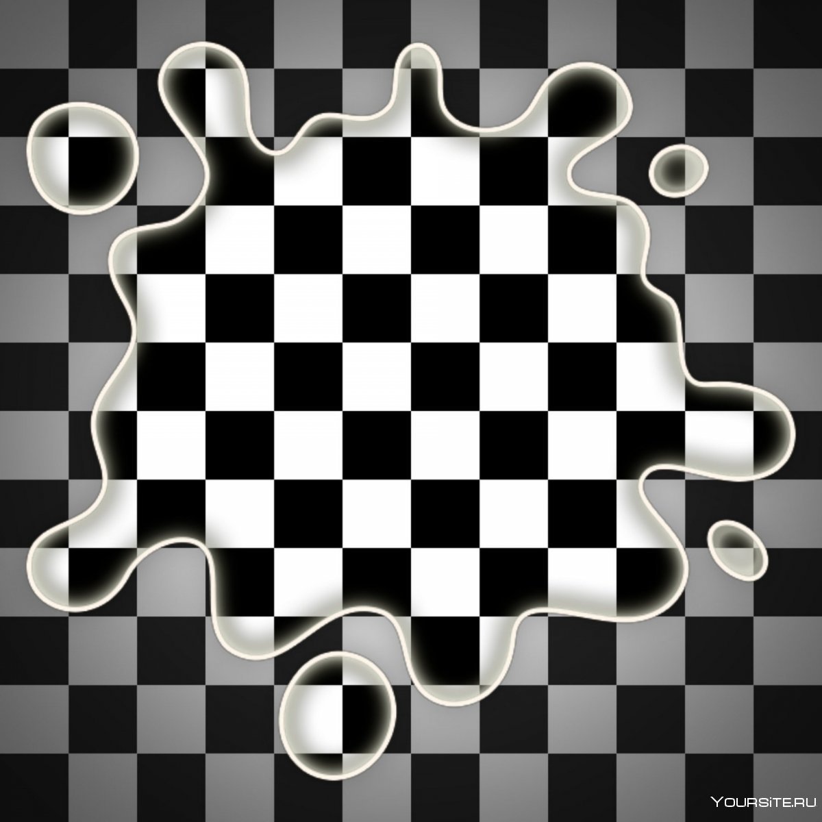 Шахматная доска чёрно-белая