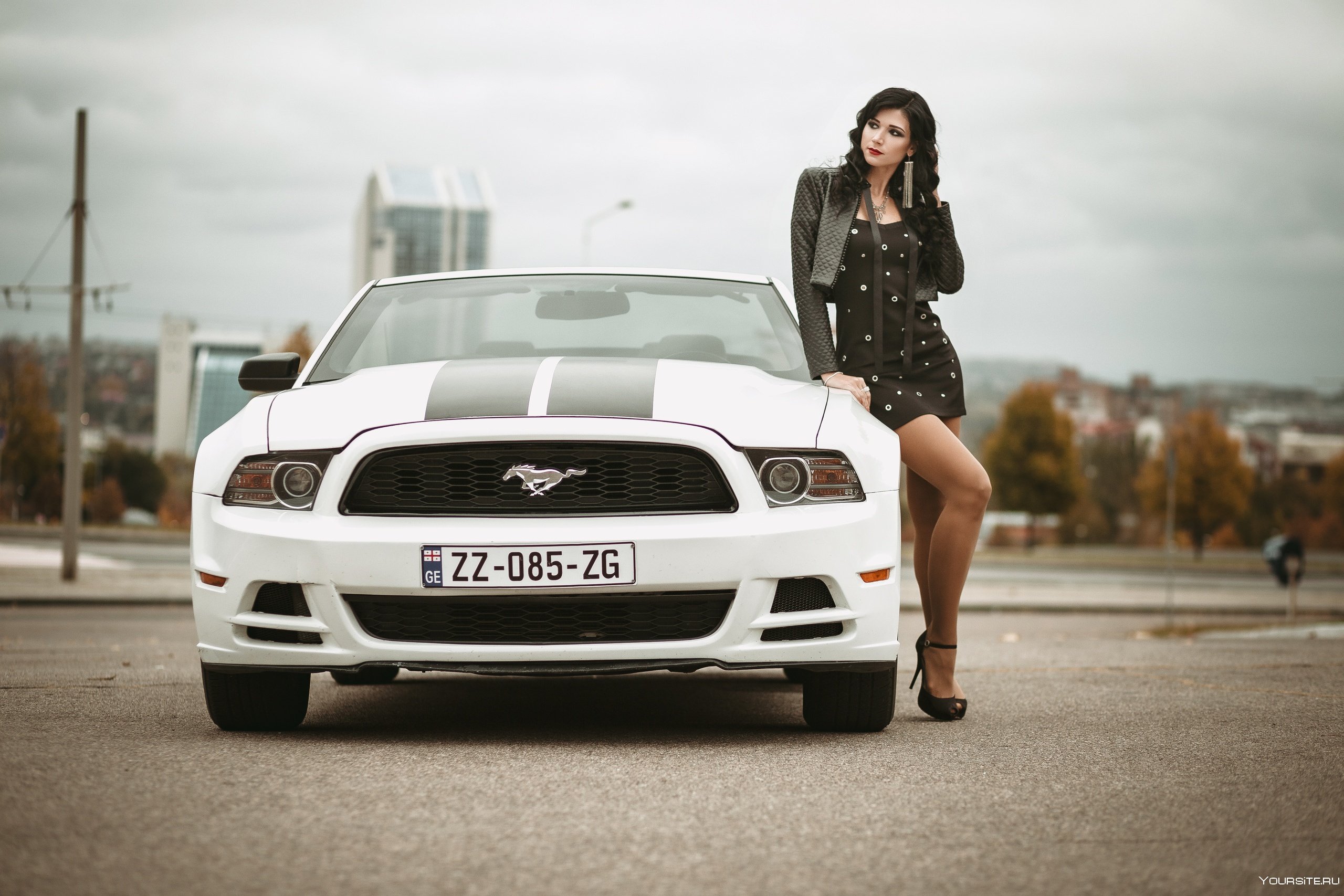 One of the girls streets white mustang