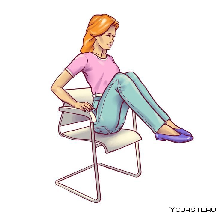 Упражнения сидя на стуле