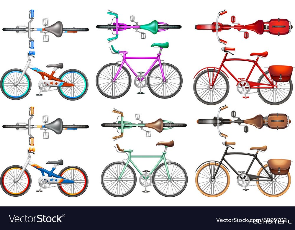 Велосипед вид спереди вектор