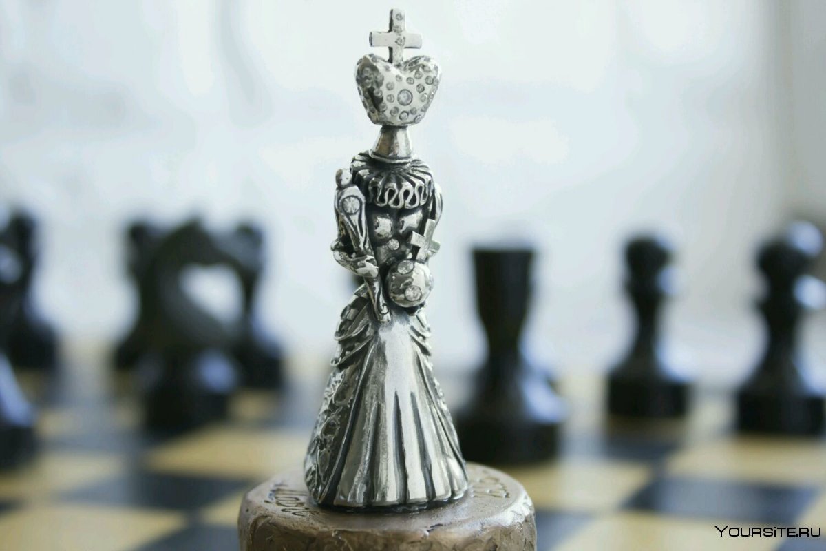 Шахматы расстановка фигур на доске Король и ферзь