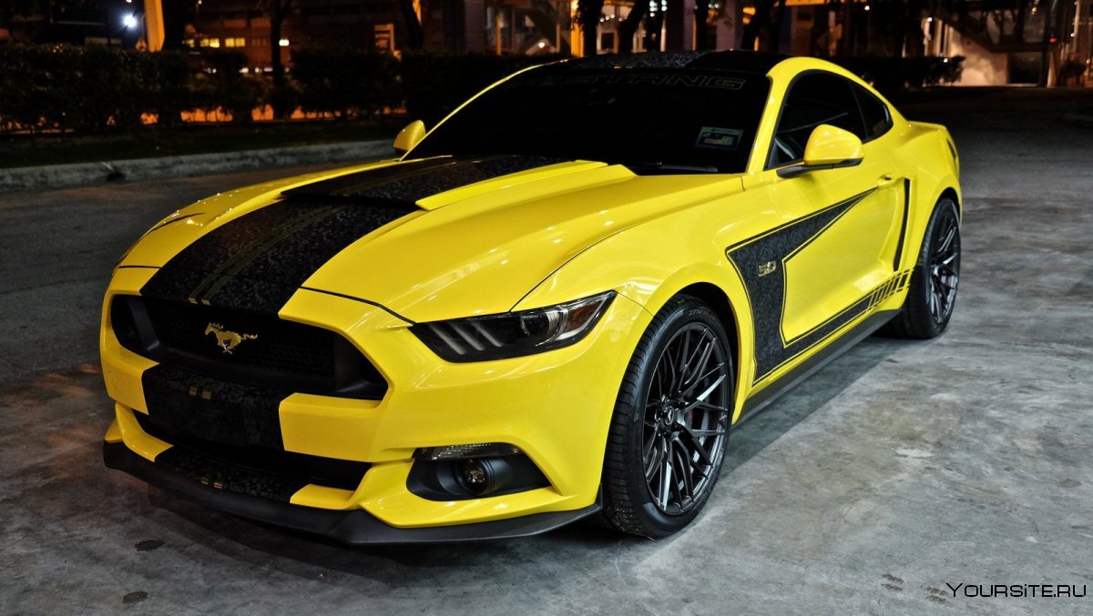 Ford Mustang желтый 6g