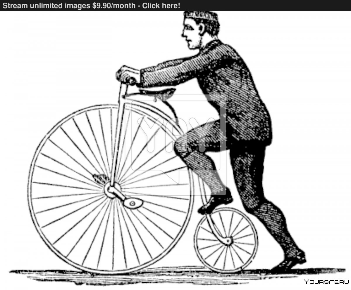 Старинные велосипеды с большим передним колесом