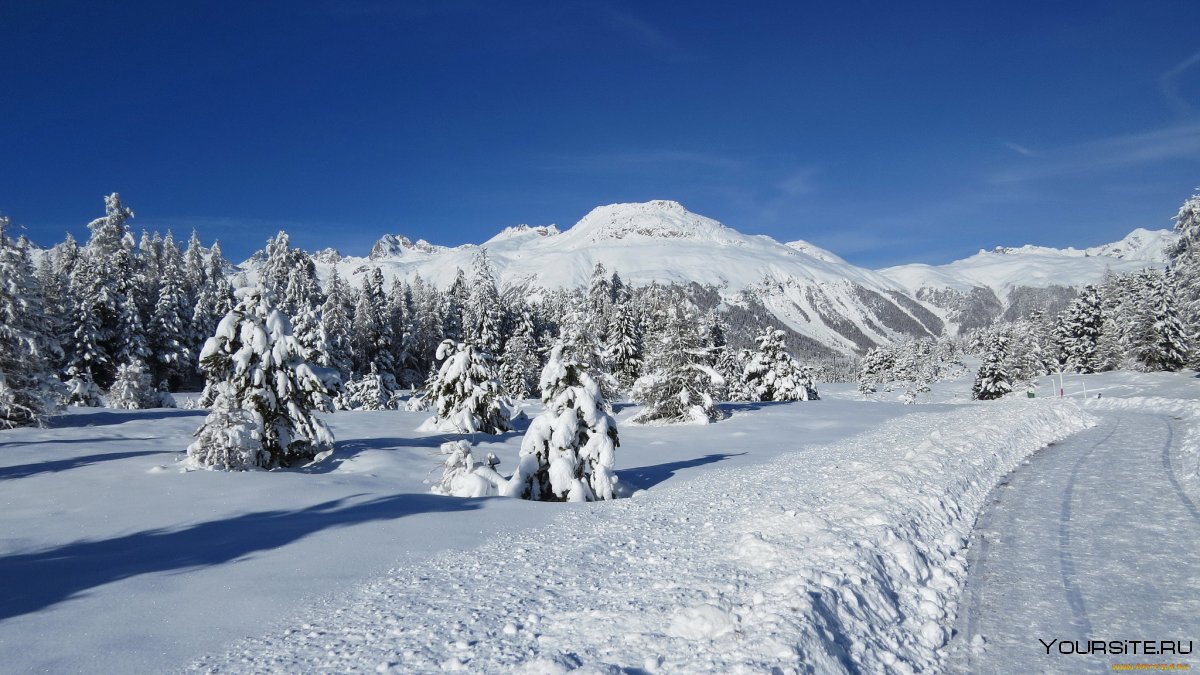 Кавказские горы в снегу