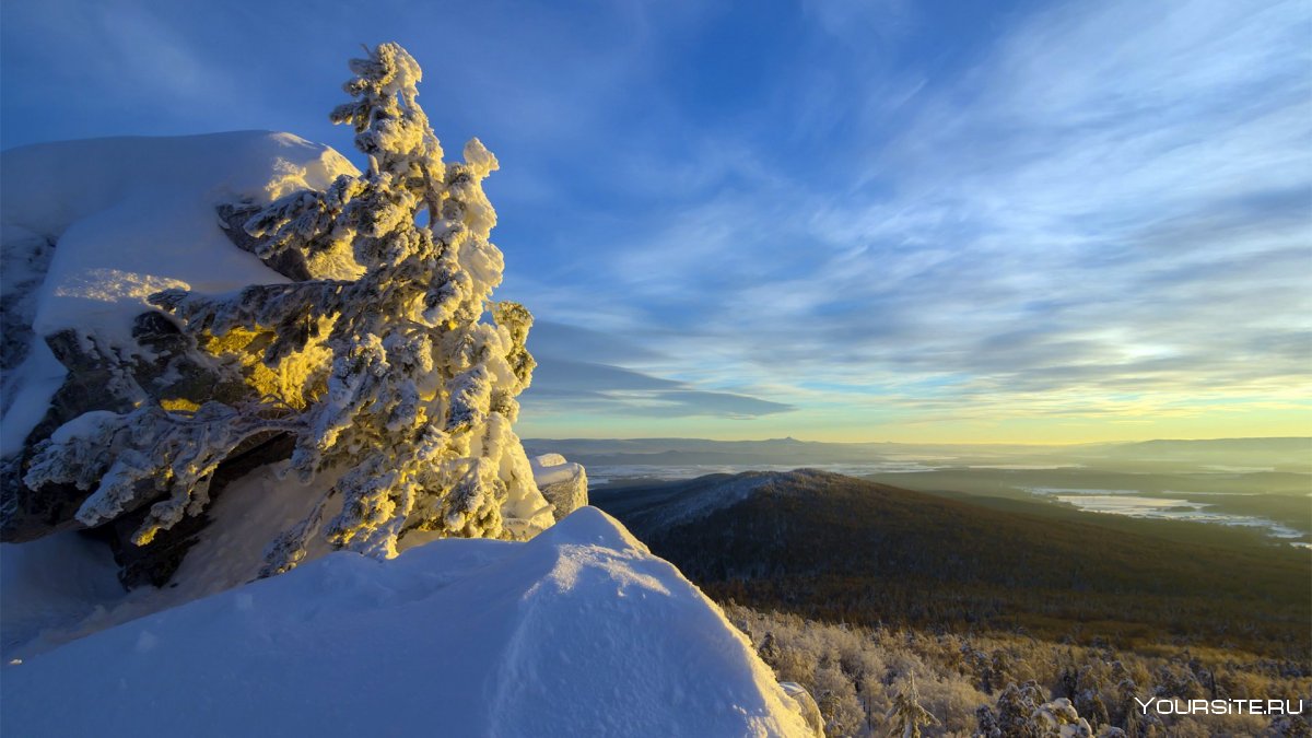 Гора малиновая Белорецк зимой