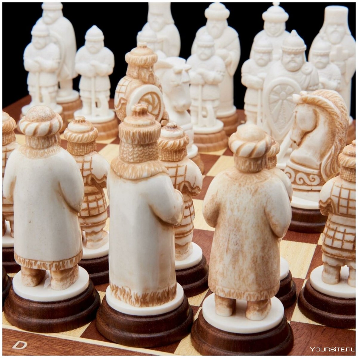 Костяная шахматная фигура, археология размер