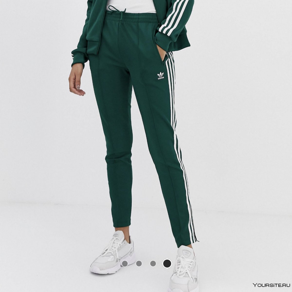 Adidas брюки зеленые адиколор
