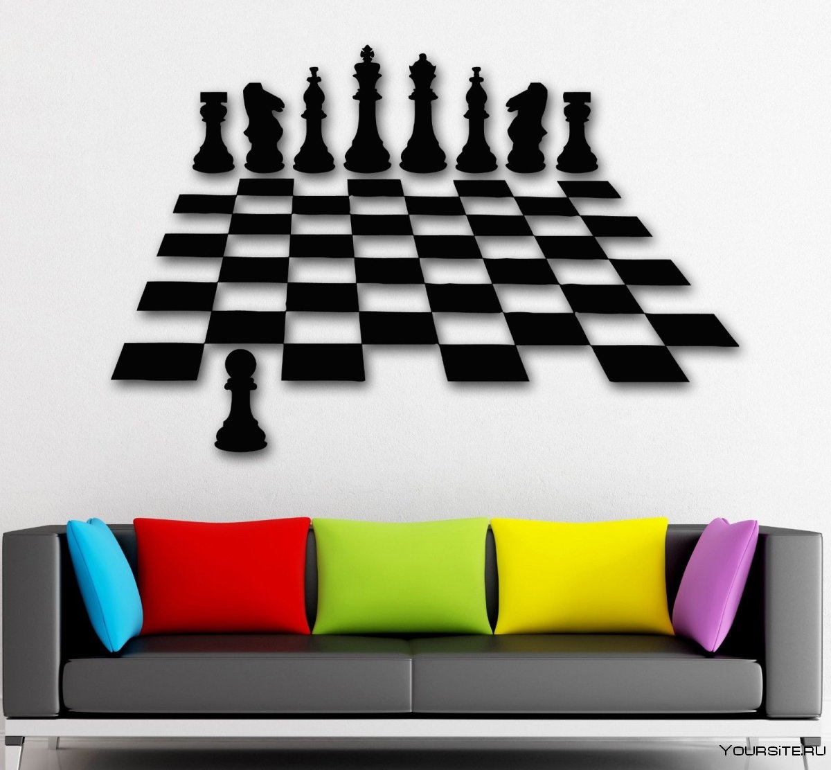 Наклейка на стену шахматы