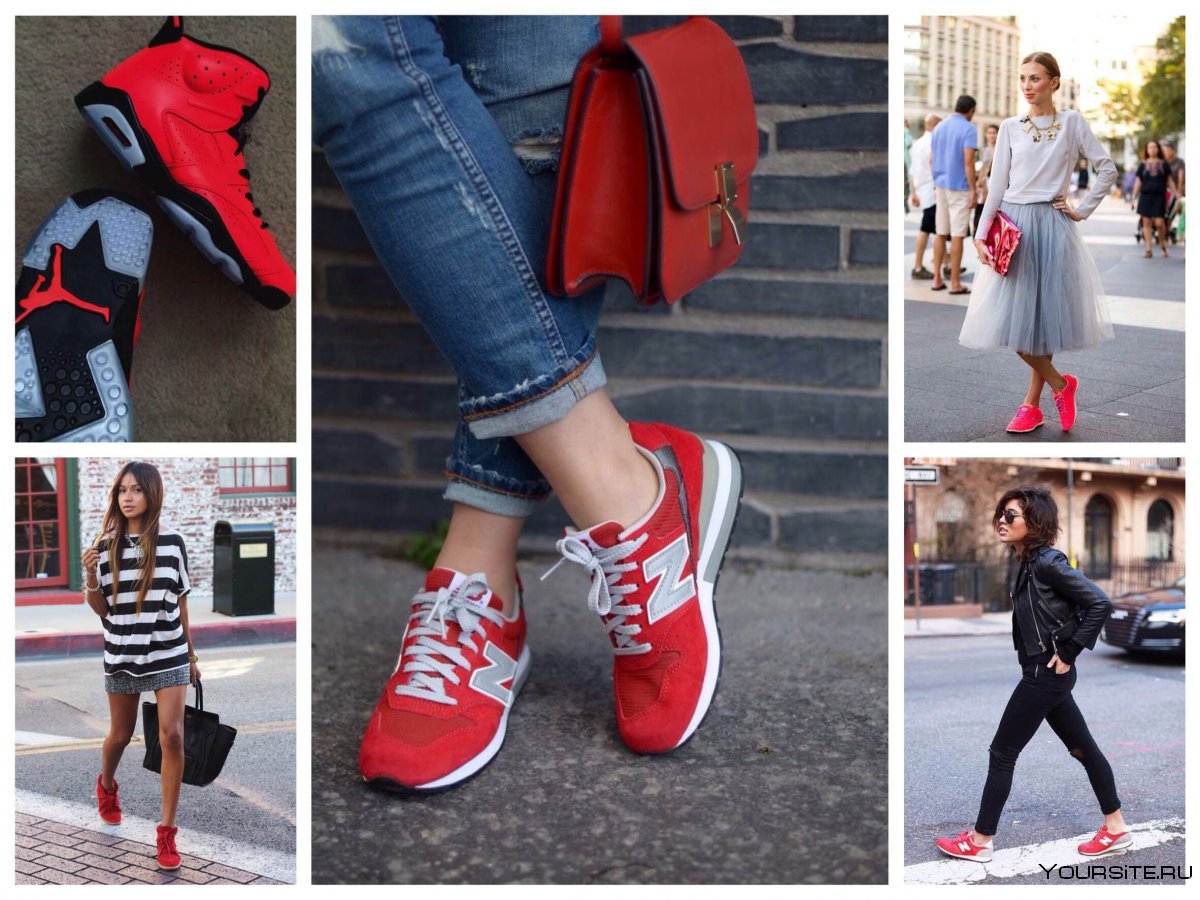 Девушка в красных кроссовках