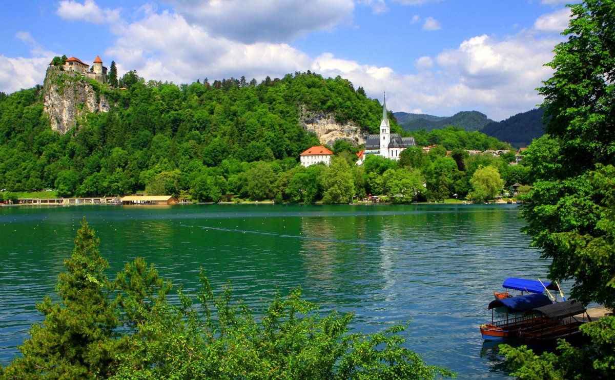 Блед озеро Словения панорама