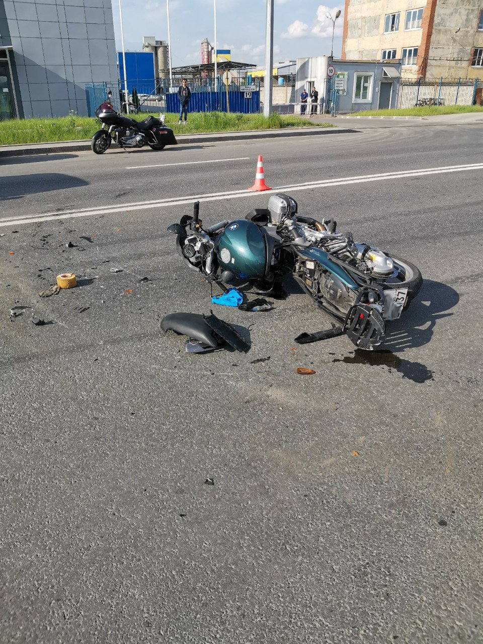 Авария в Колпино с мотоциклистом