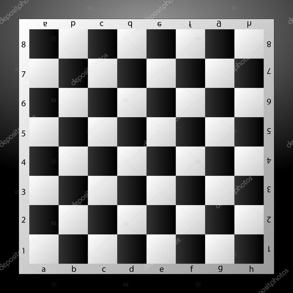 Черно белая доска для шахмат
