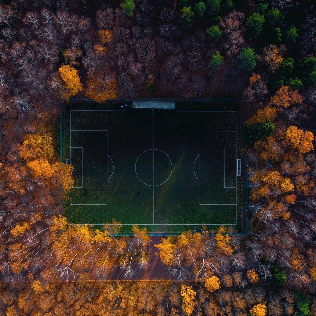 футбольное поле в мещерском парке