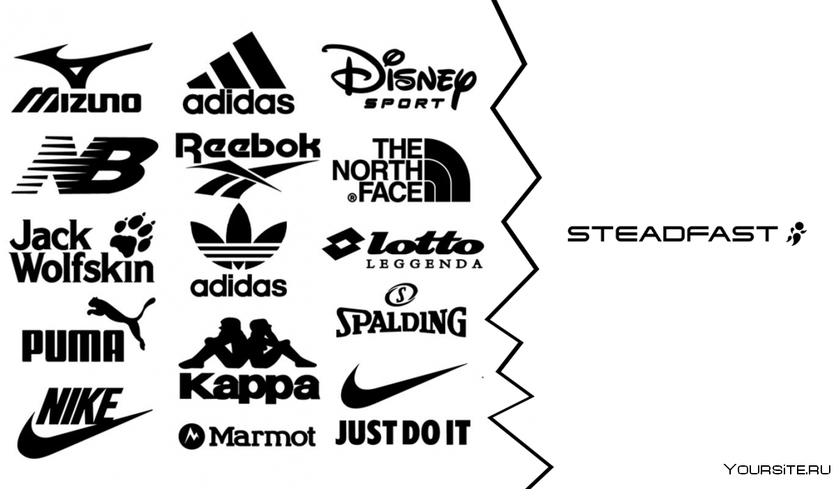 Бренды кроссовок с логотипами