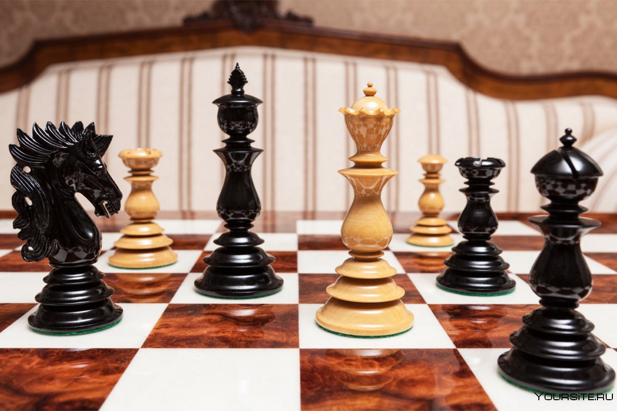 Расстановка фигур в шахматах Король и ферзь