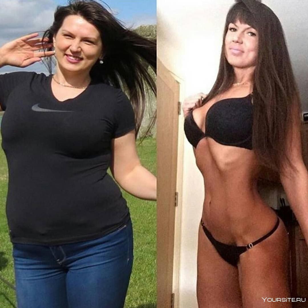 Трансформация до и после девушки