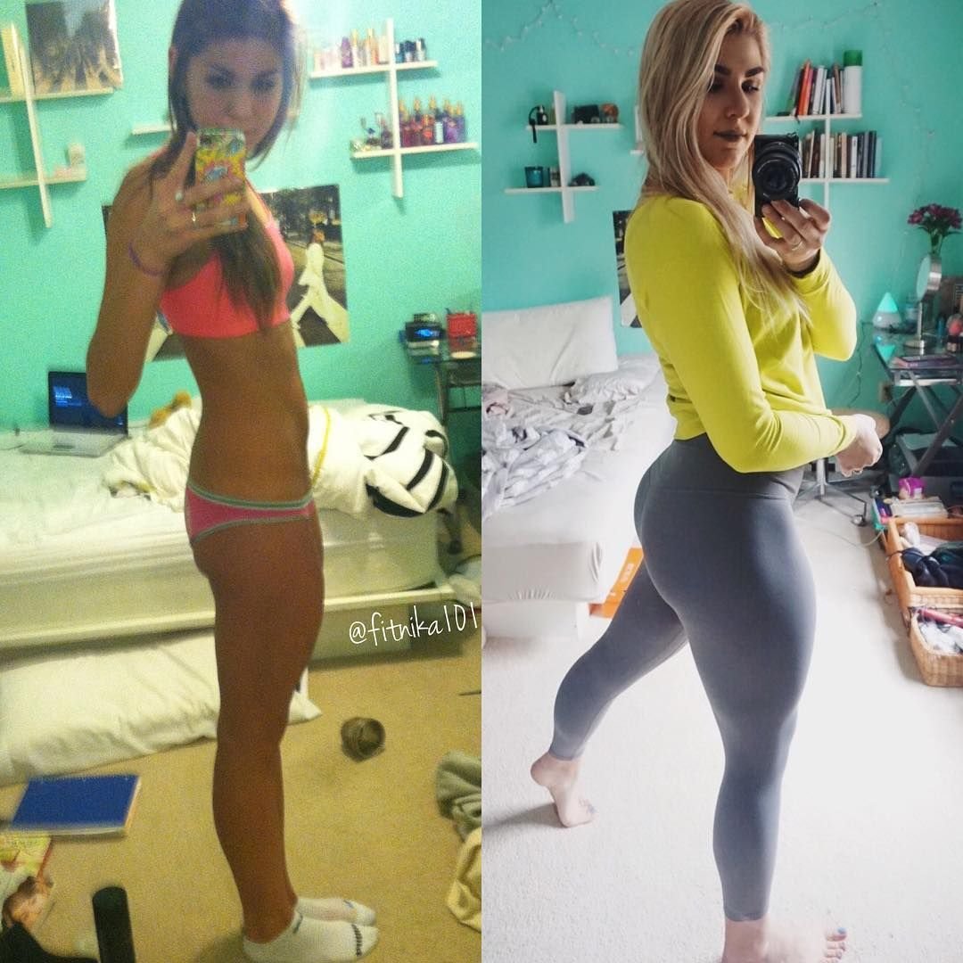 Спортивные девушки до и после