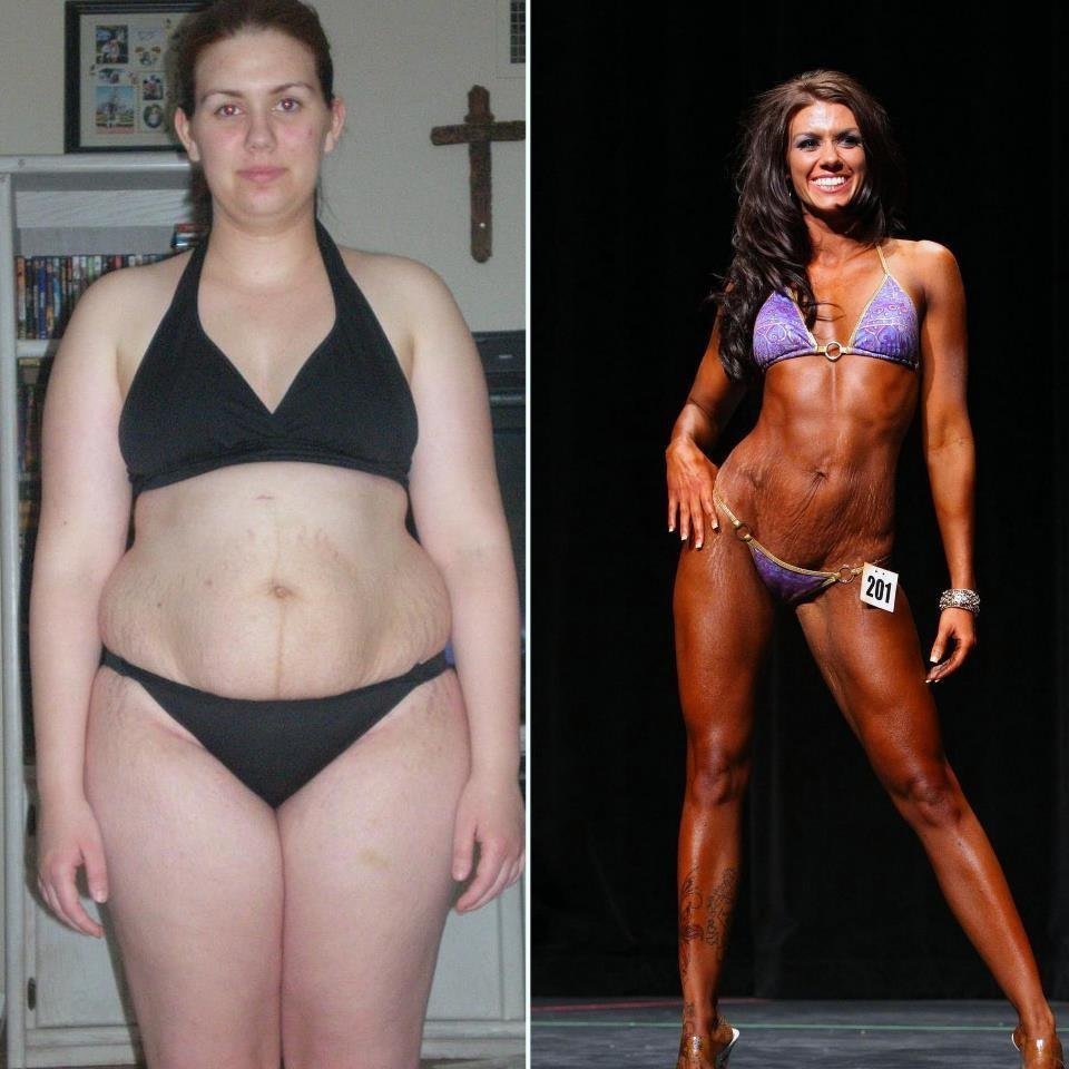 Фитнес до и после девушки