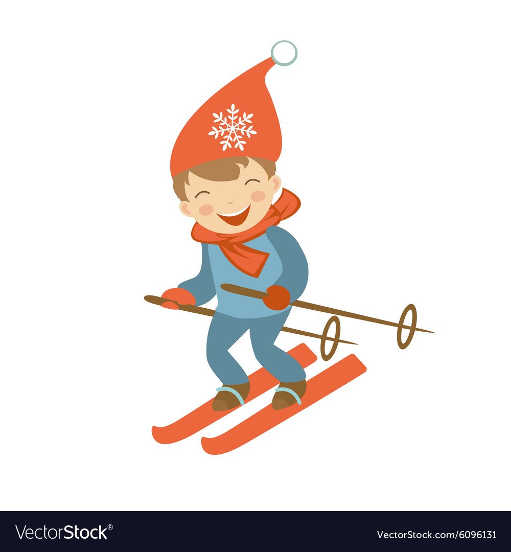 Лыжник картинка для детей