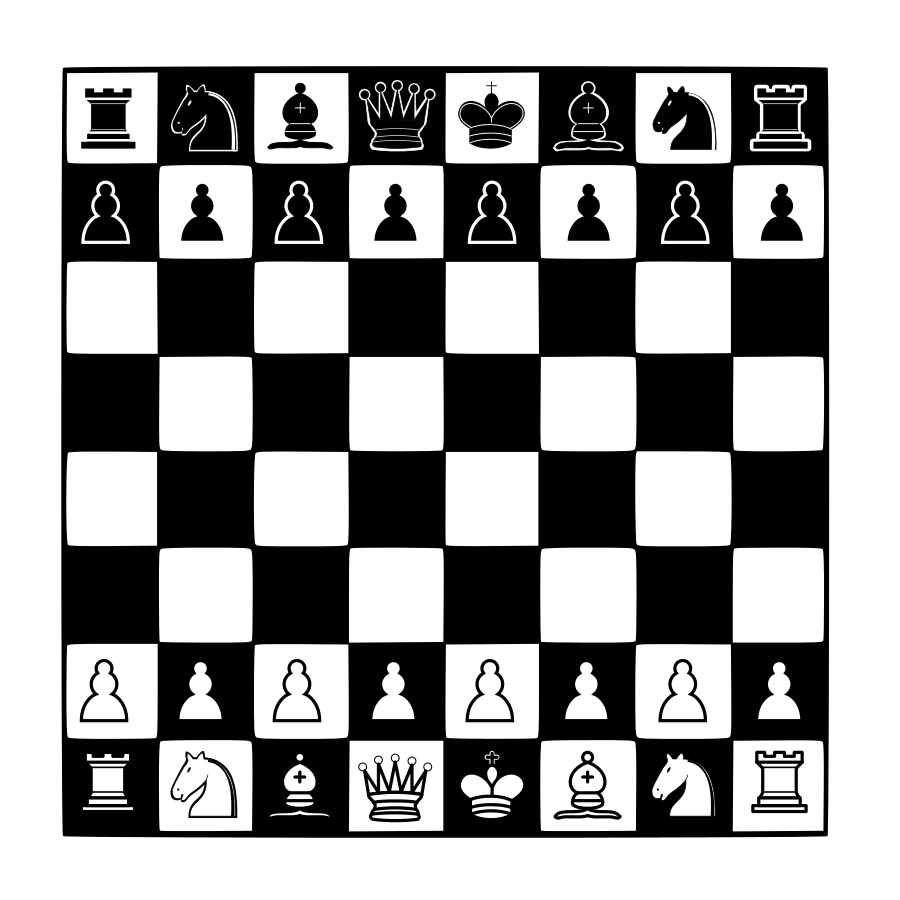 Рисунок шахматной доски черно белый