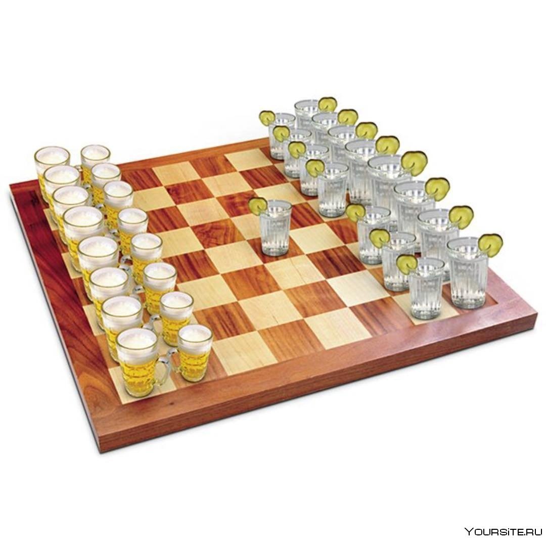 Набор шахматы со стопками Джек Дэниэлс