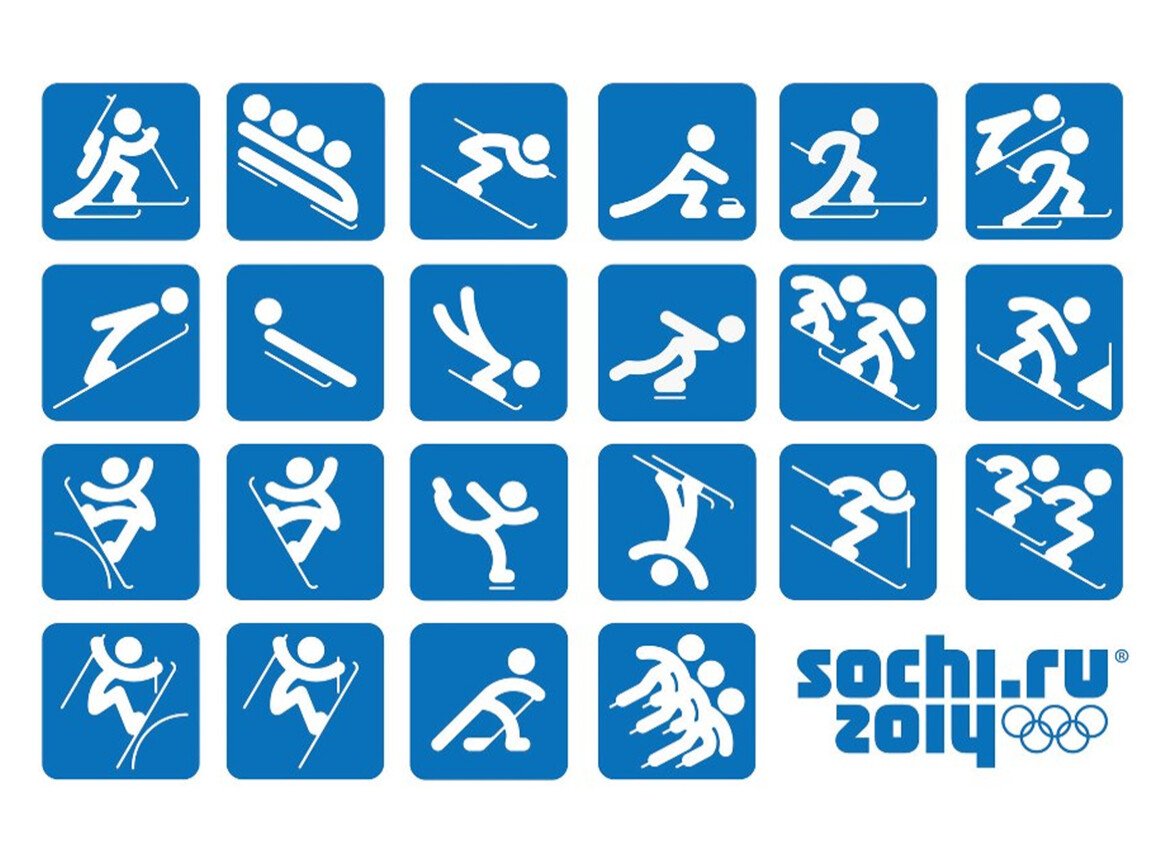 Пиктограммы зимних Олимпийских игр в Сочи 2014