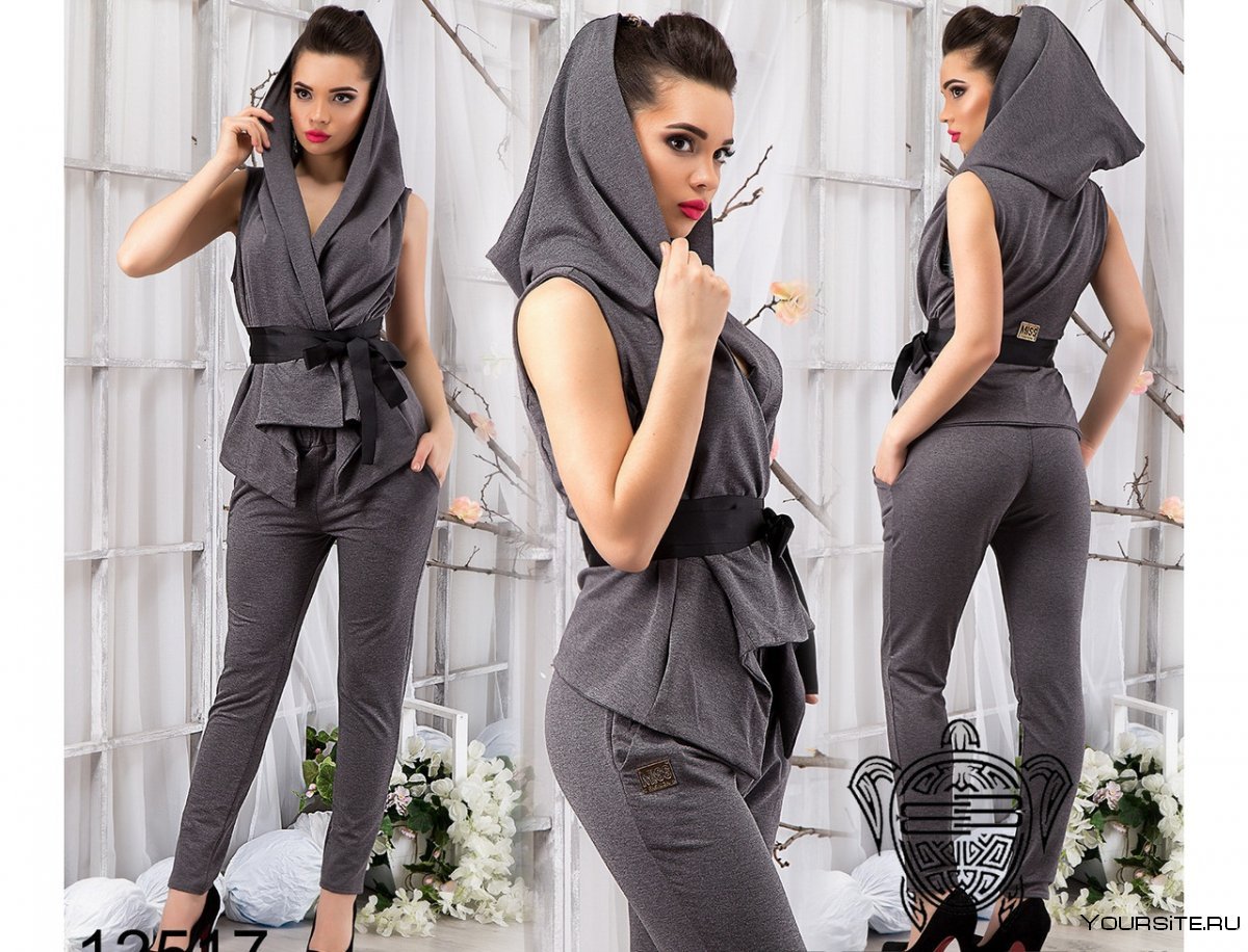 Костюм женский спортивный тройка с жилеткой lui Viton