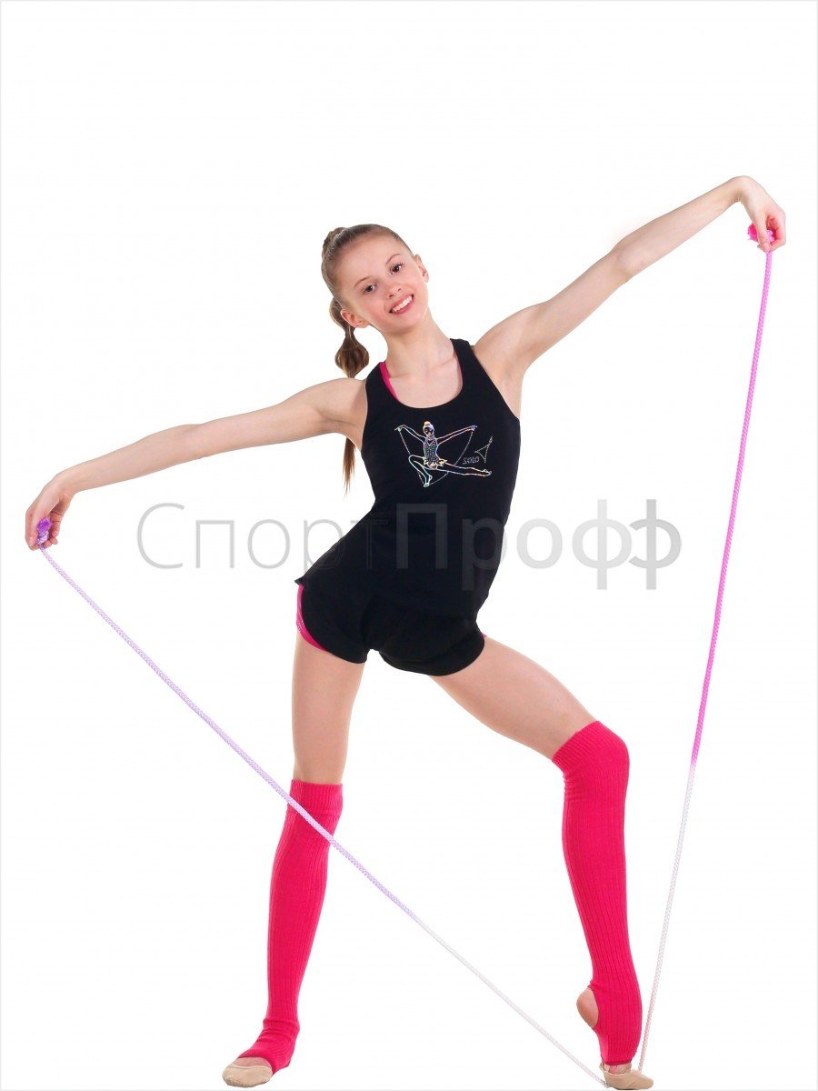 Майка-борцовка гимнастка с лентой RG402.02