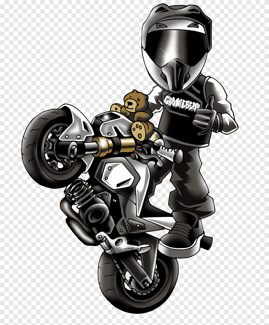 Медведь на мотоцикле лого