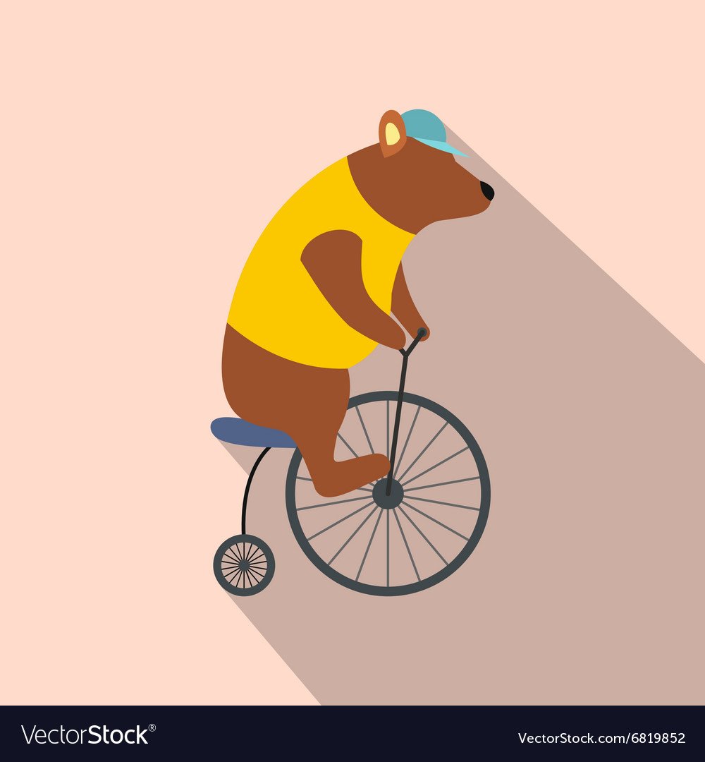 Аппликация медведи на велосипеде