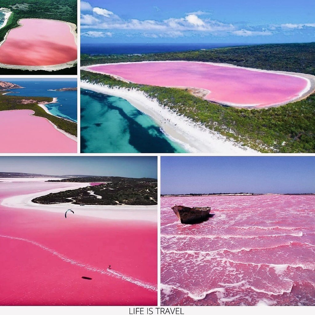 Розовое озеро в Иране