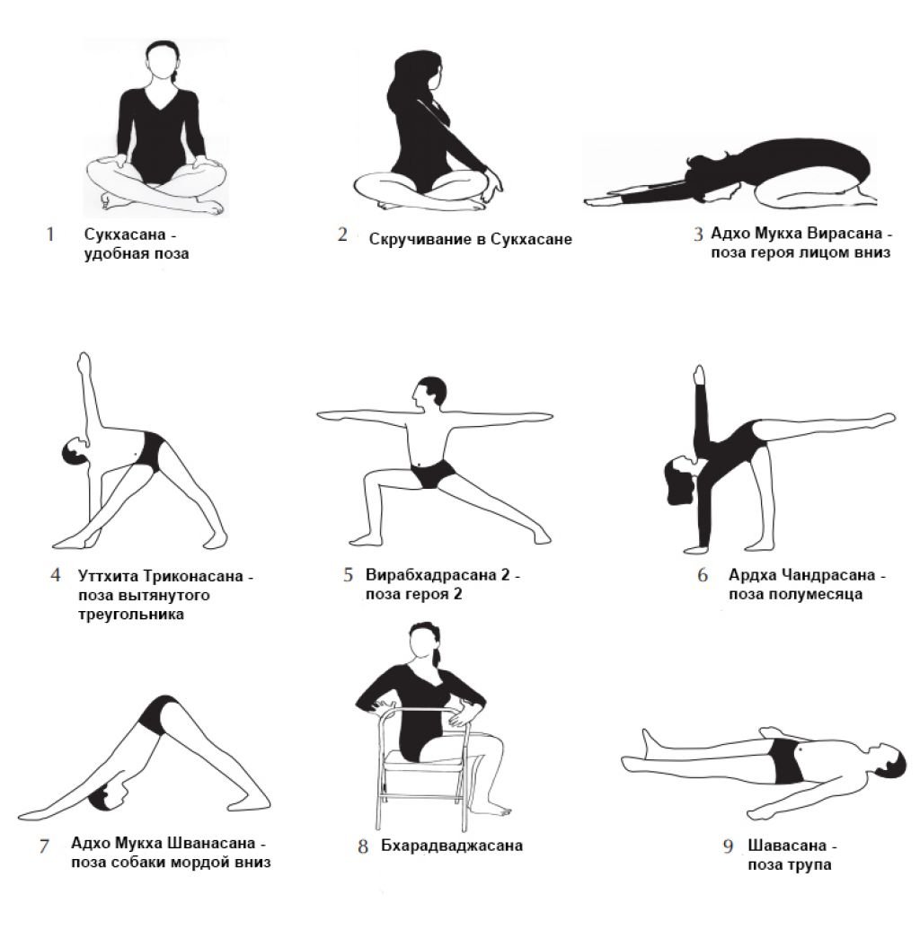 Упражнения для йоги в домашних условиях для начинающих фото пошагово в