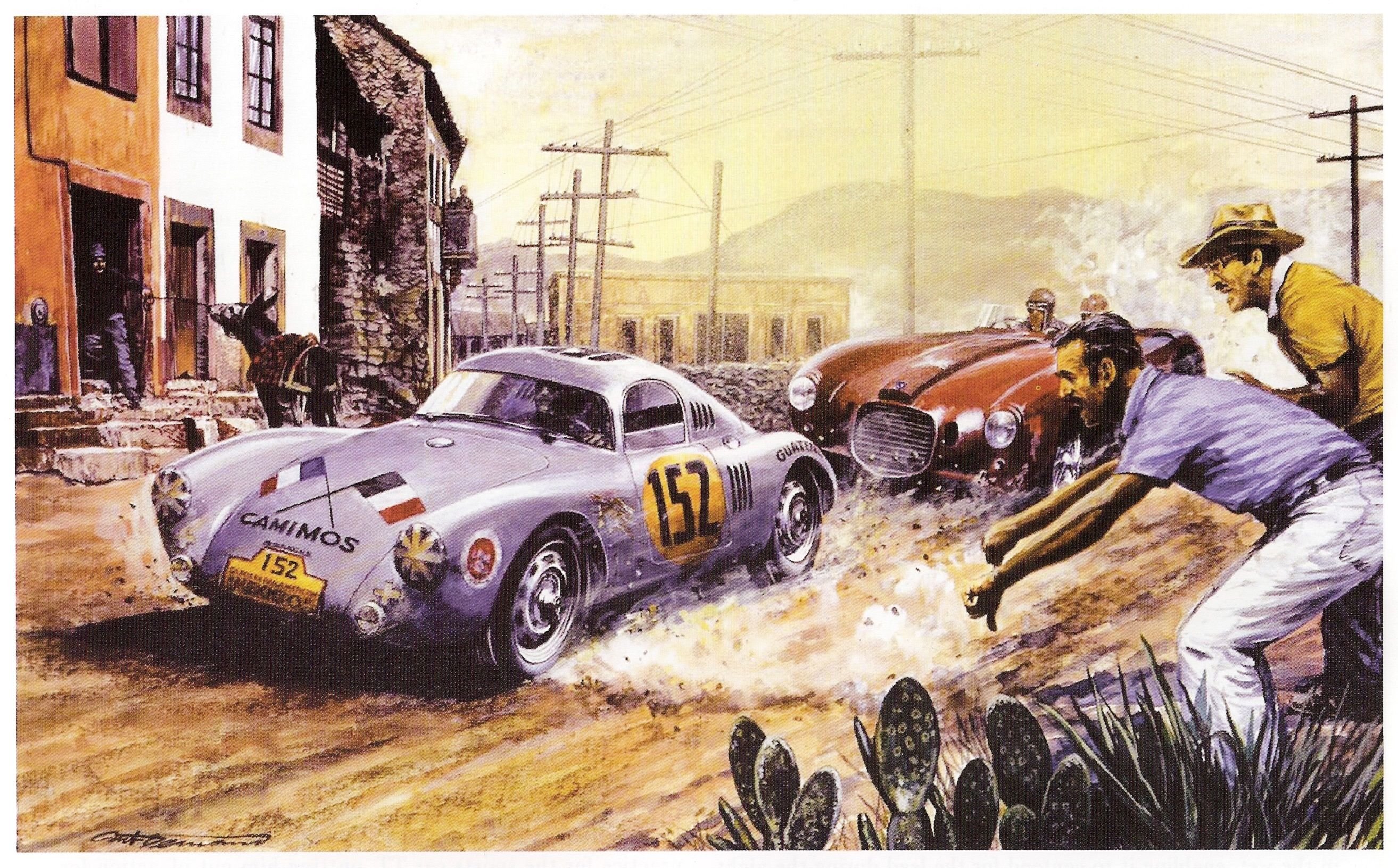 Car poster. Гонка Carrera Panamericana. Постеры с автомобилями. Ретро гонки. Постер "гоночная машина".