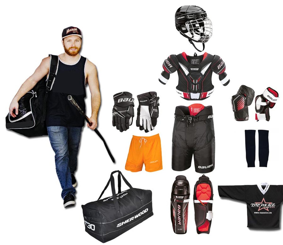 Bauer защитный набор для хоккея
