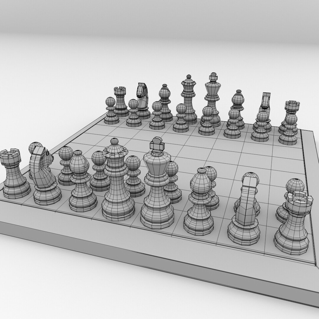 Плоские шахматы из фанеры