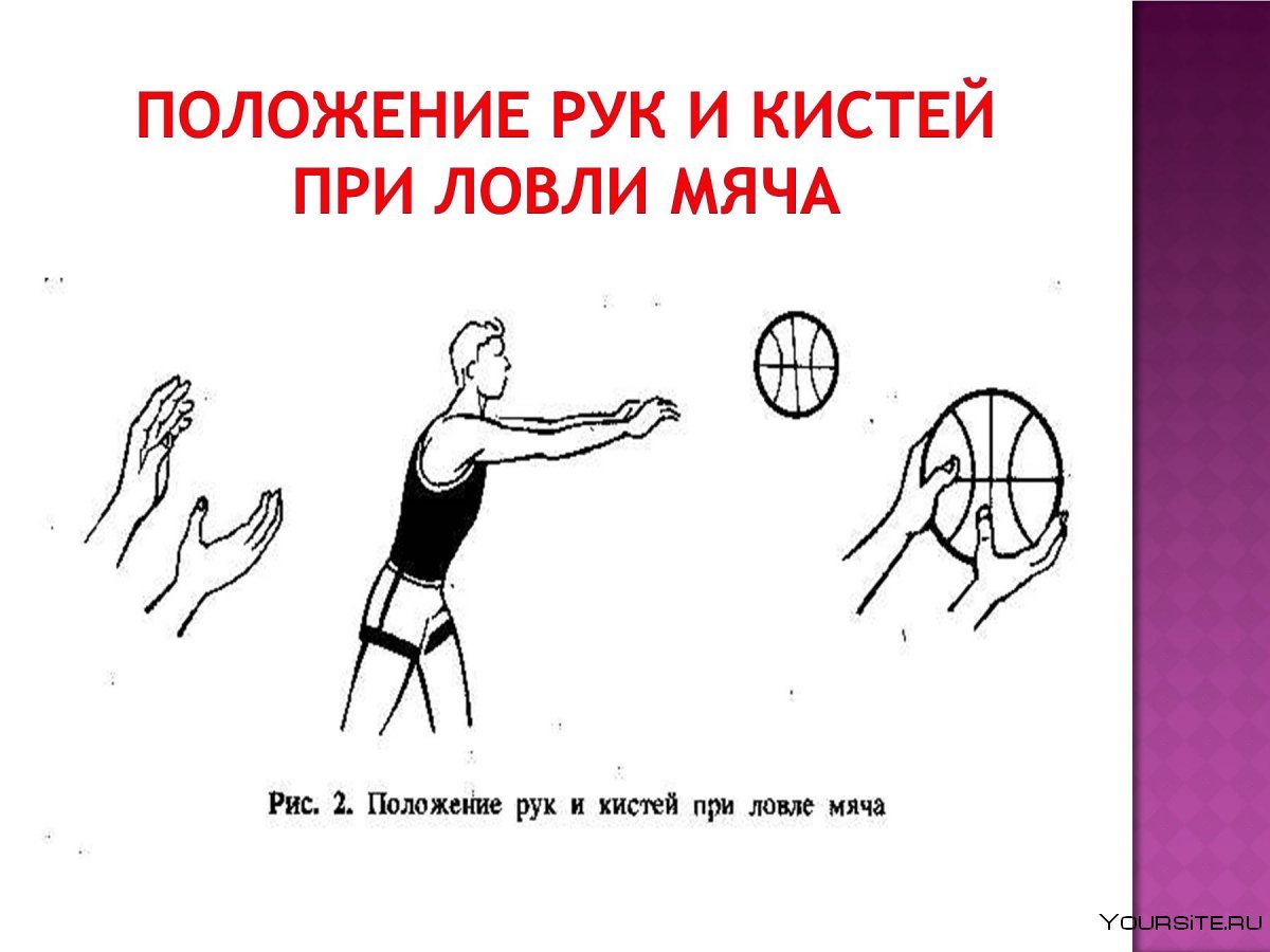 Ловля баскетбольного мяча двумя руками
