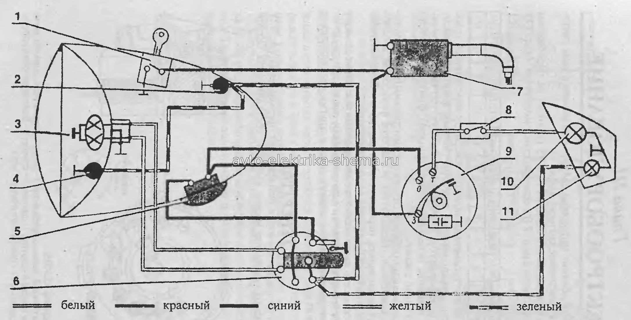 Схема электрооборудования мотоцикла Минск 6 вольт