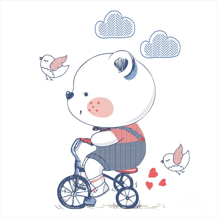 Маленький мальчик на велосипеде