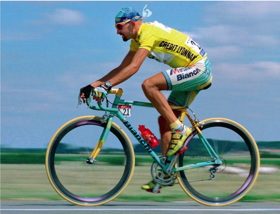 Марко Пантани на велосипеде