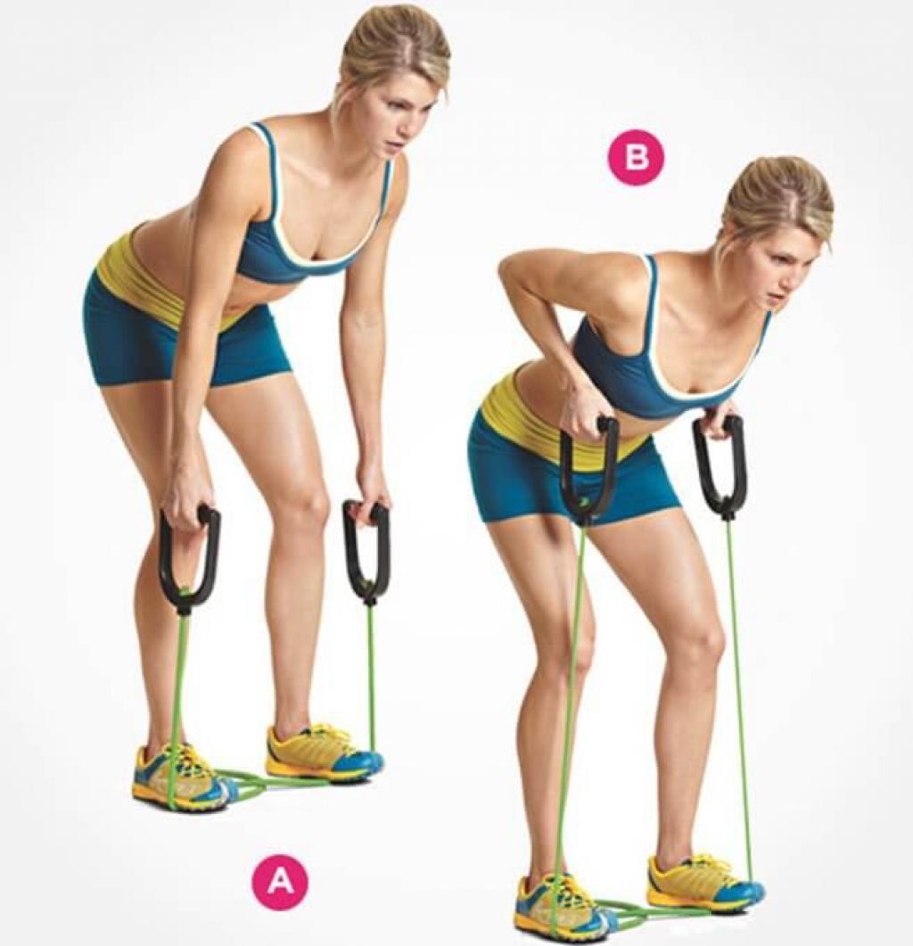 Упражнения с эспандером для спины