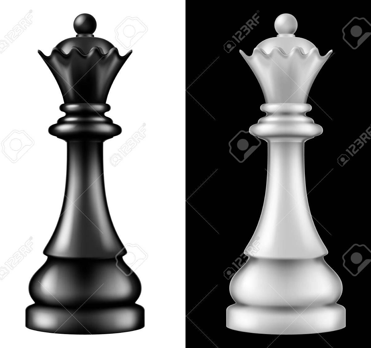 Фигура шахмат Король и ферзь