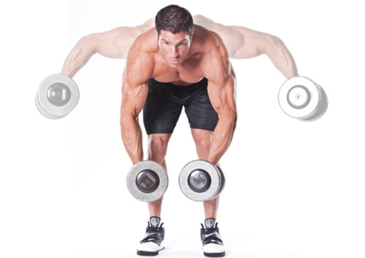 Упражнения на пресс стоя с гантелями