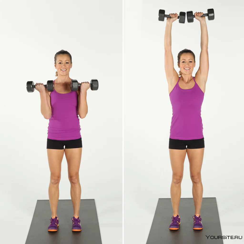 Махи (разведения) гантелями стоя