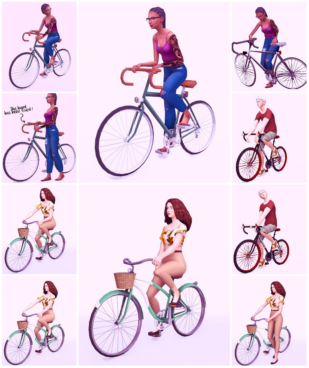 Позирует велосипед