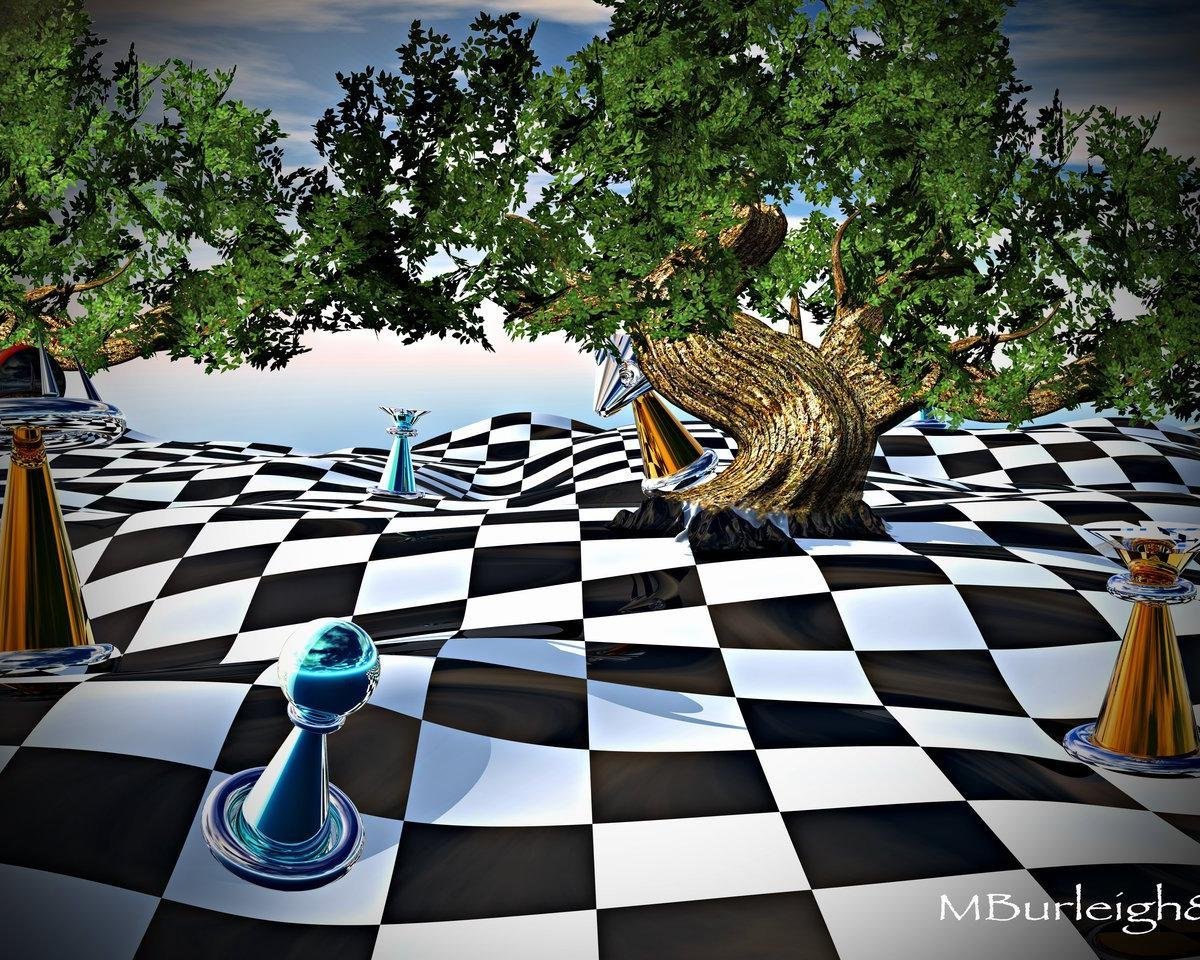 Алиса в Зазеркалье шахматная доска
