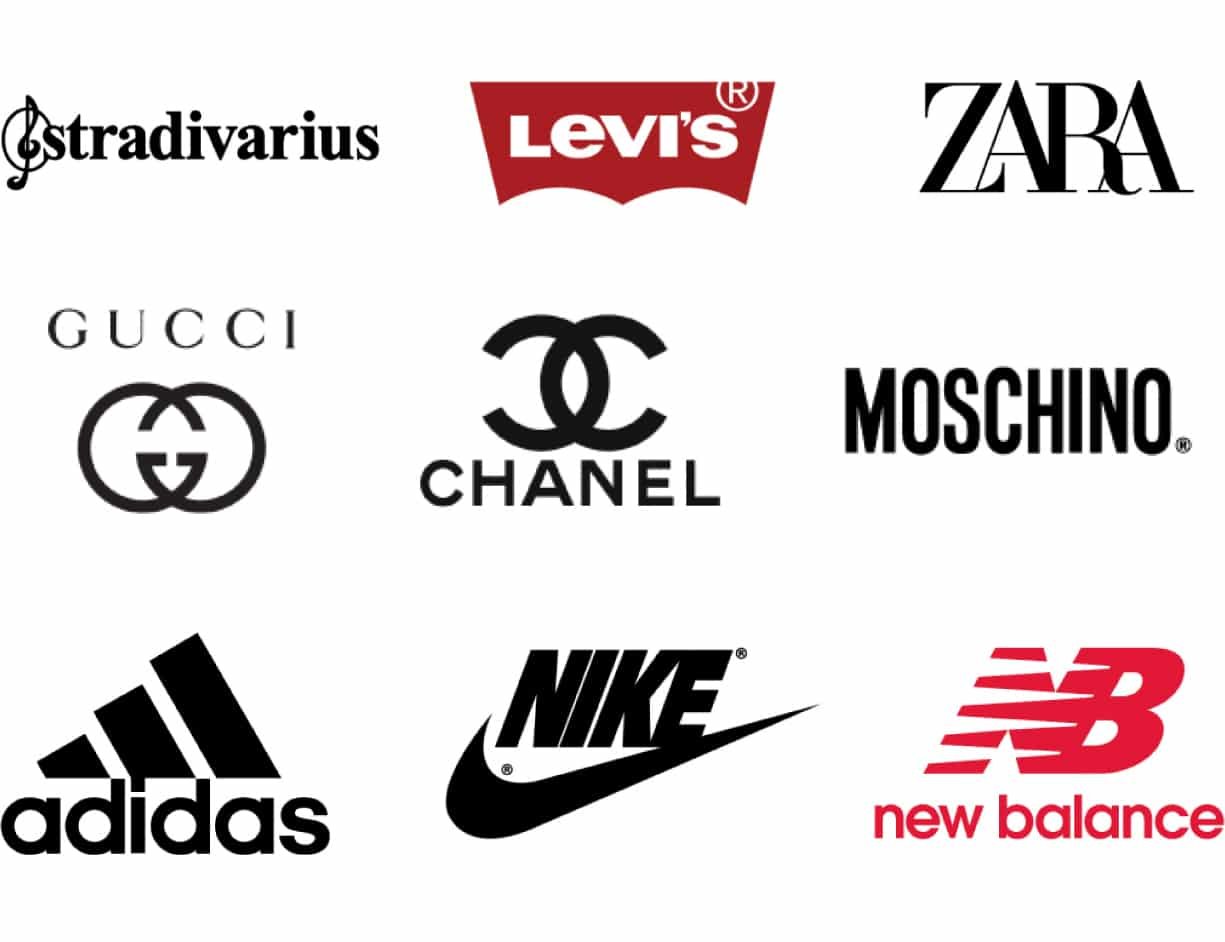 Спортивные лейблы. Логотипы брендов. Брендовые эмблемы. Логотипы спортивных брендов. Логотипы известных брендов одежды.