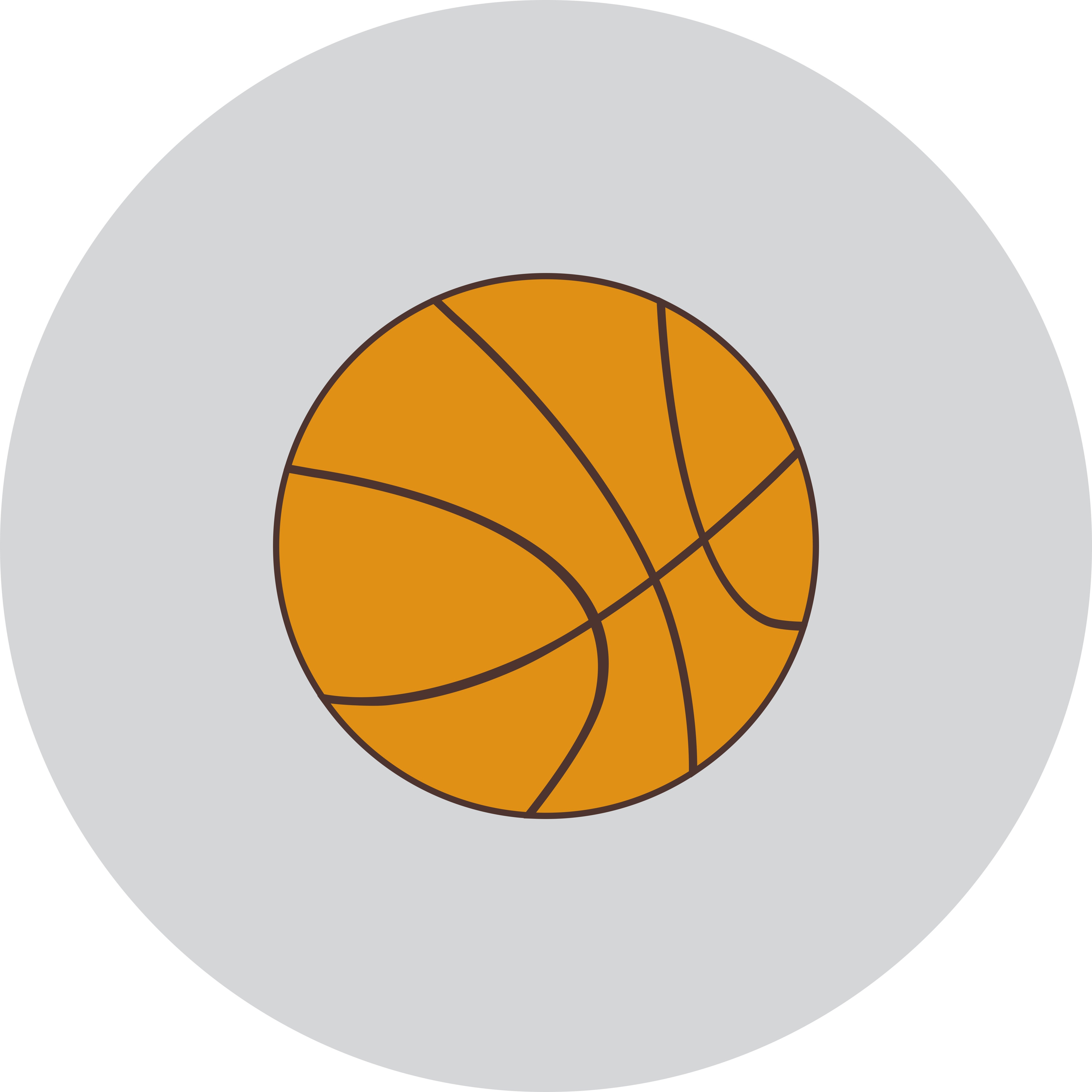 Баскетбольный мяч в радиальном баскетболе