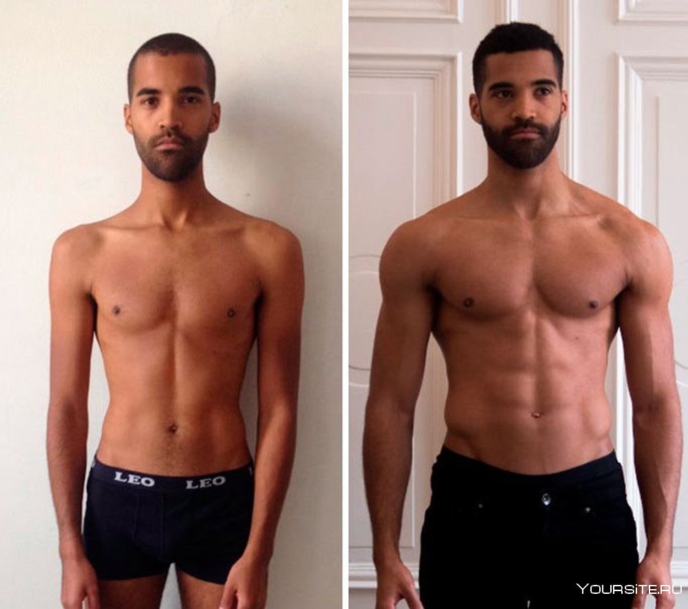 Тело до и после тренировок